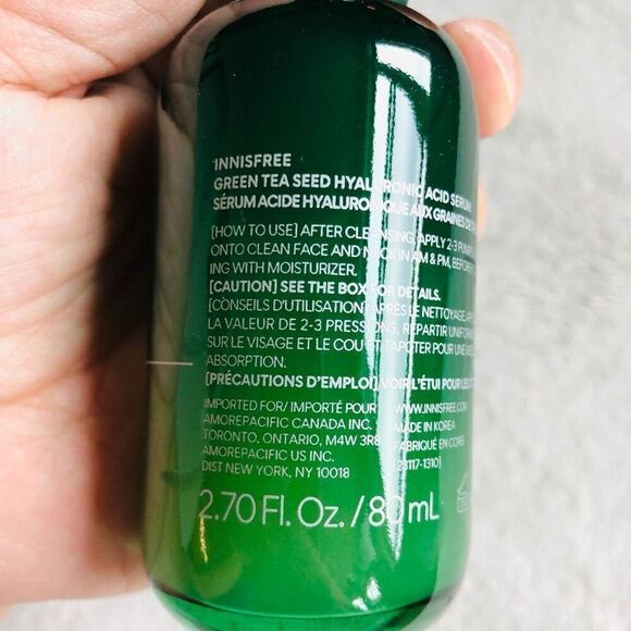NIB Innisfree Green Tea Seed Hyaluronic Acid Serum - Picture 3 of 10